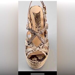 55% OFF!! NIB $169 Boutique 9 Snakeskin Wedges - 9.5